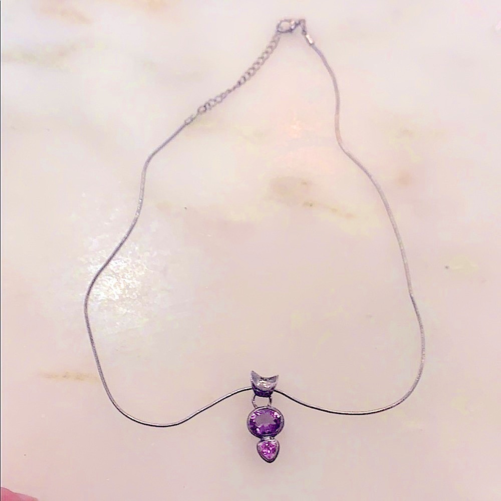 Purple and silver Necklace​​​​​​​​